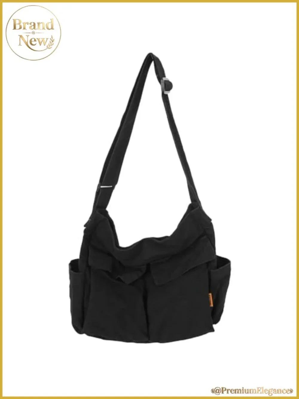 Canvas Messenger Bag Large Hobo Crossbody Tote with Multiple Pockets Shoulder